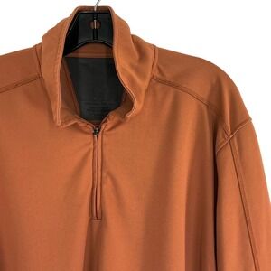 Timberland Men's XL 1/4 Zip Performance Pullover Orange Gray Long Sleeve Shirt